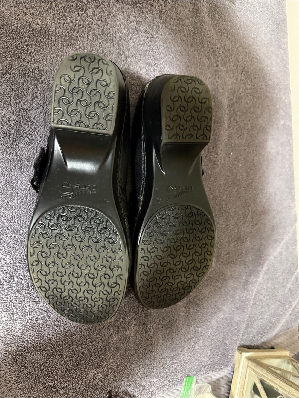 Dansko Black Leather Mary Jane Clog - Picture 14 of 16